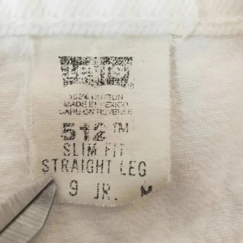Levis 9 Jr/28" Vtg 512 White High Rise Mom Jeans - Picture 11 of 12